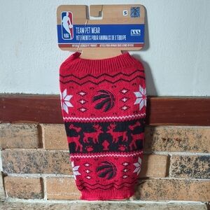 NBA Officially Licensed Red and Black Pet Sweater